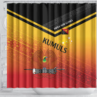 Papua New Guinea Rugby The Kumuls Shower Curtain Motuan Inspired Pattern LT7 - Polynesian Pride