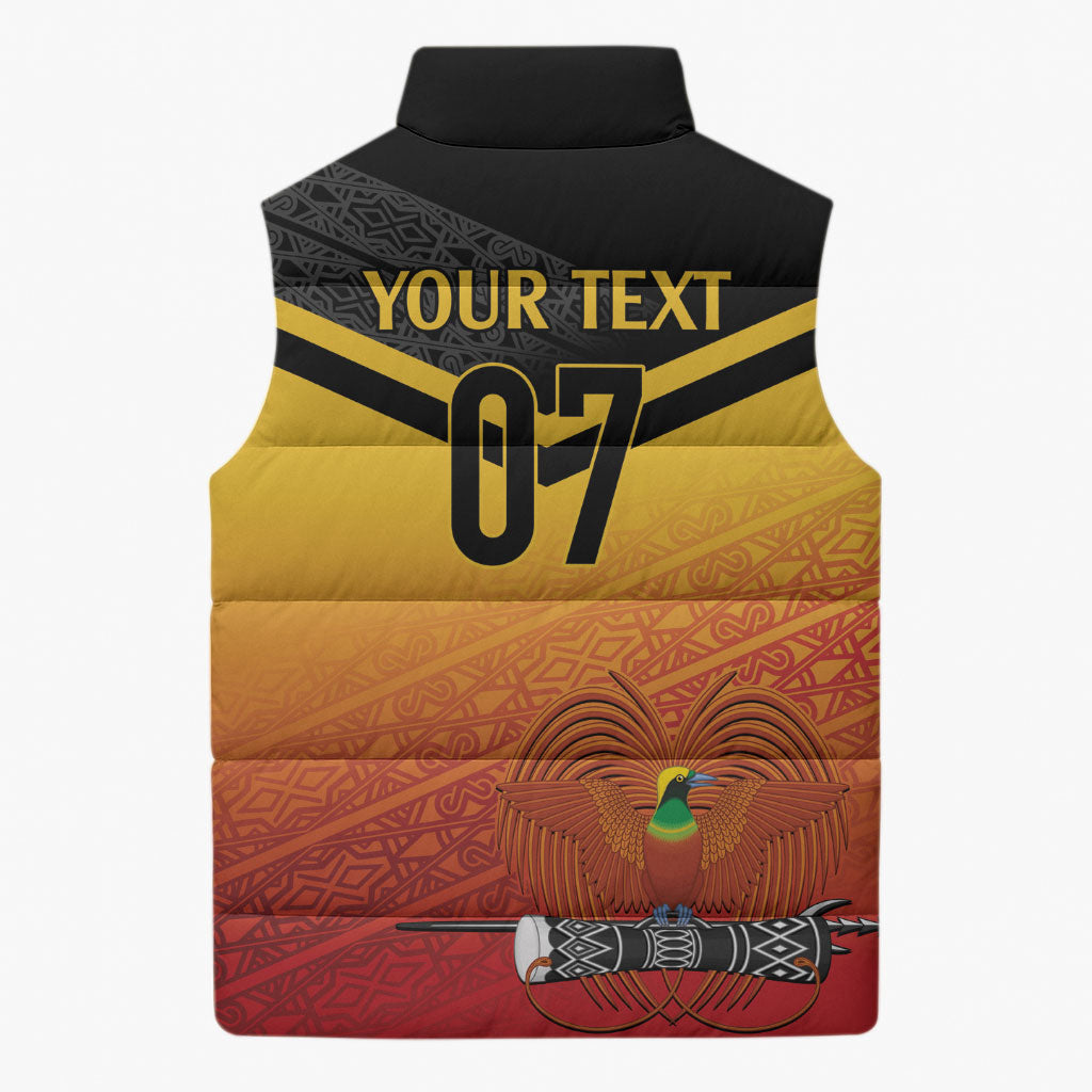 Papua New Guinea Custom Rugby The Kumuls Sleeveless Puffer Jacket Motuan Inspired Pattern LT7 - Polynesian Pride