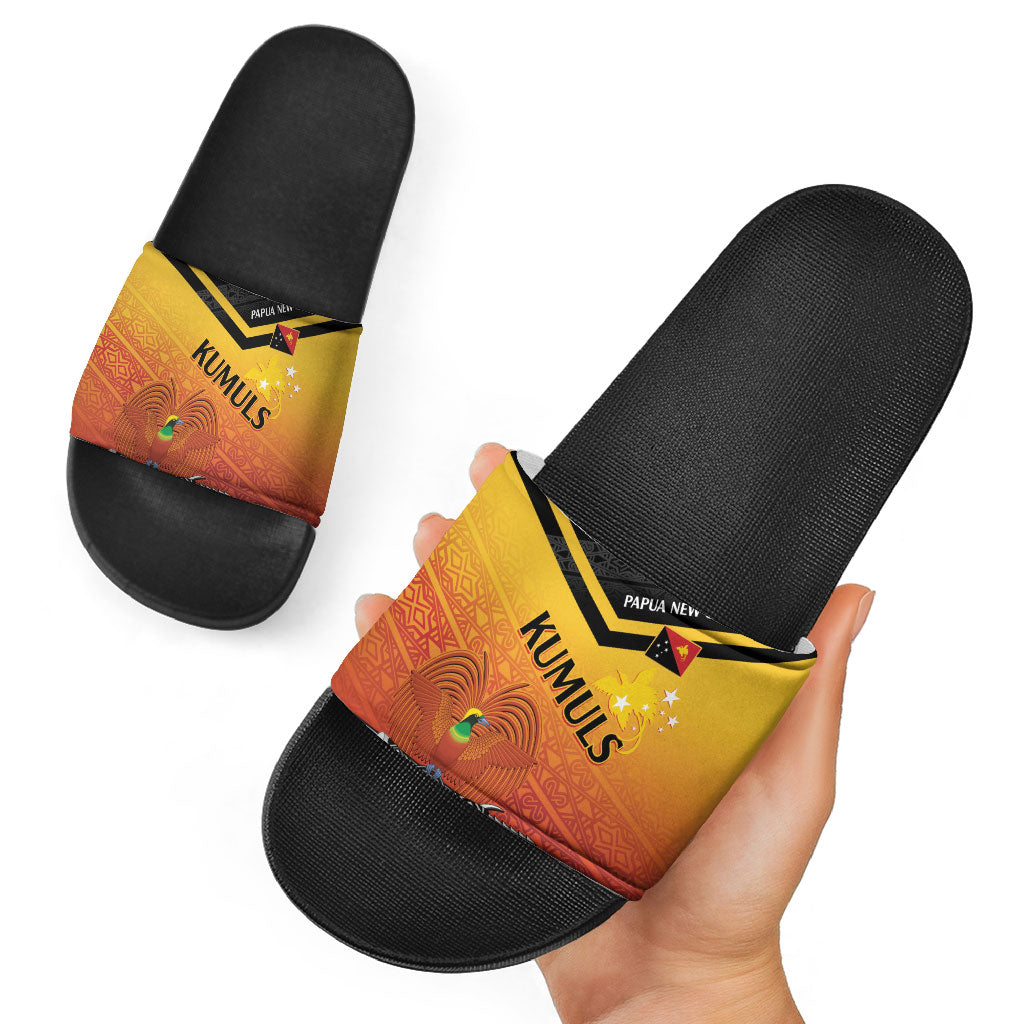 Papua New Guinea Rugby The Kumuls Slide Sandals Motuan Inspired Pattern LT7 - Polynesian Pride