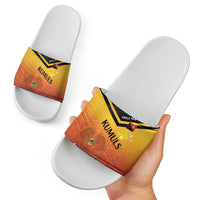 Papua New Guinea Rugby The Kumuls Slide Sandals Motuan Inspired Pattern LT7 - Polynesian Pride