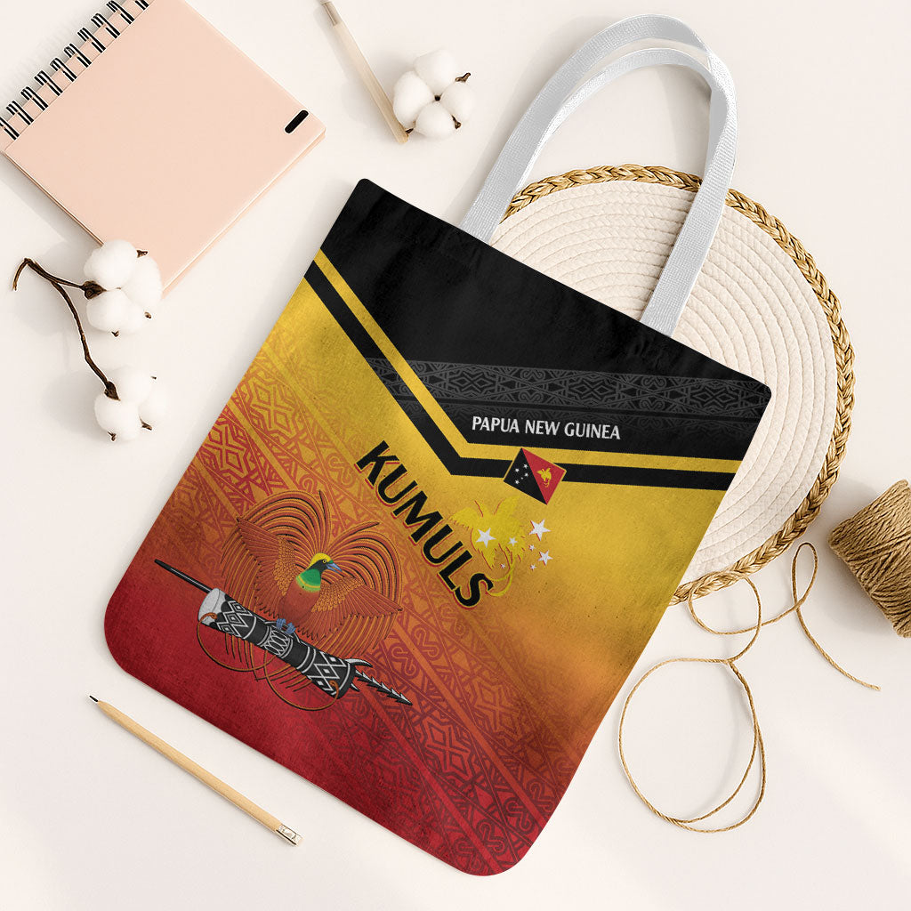Papua New Guinea Rugby The Kumuls Tote Bag Motuan Inspired Pattern LT7 White Strap One Size Multicolor - Polynesian Pride