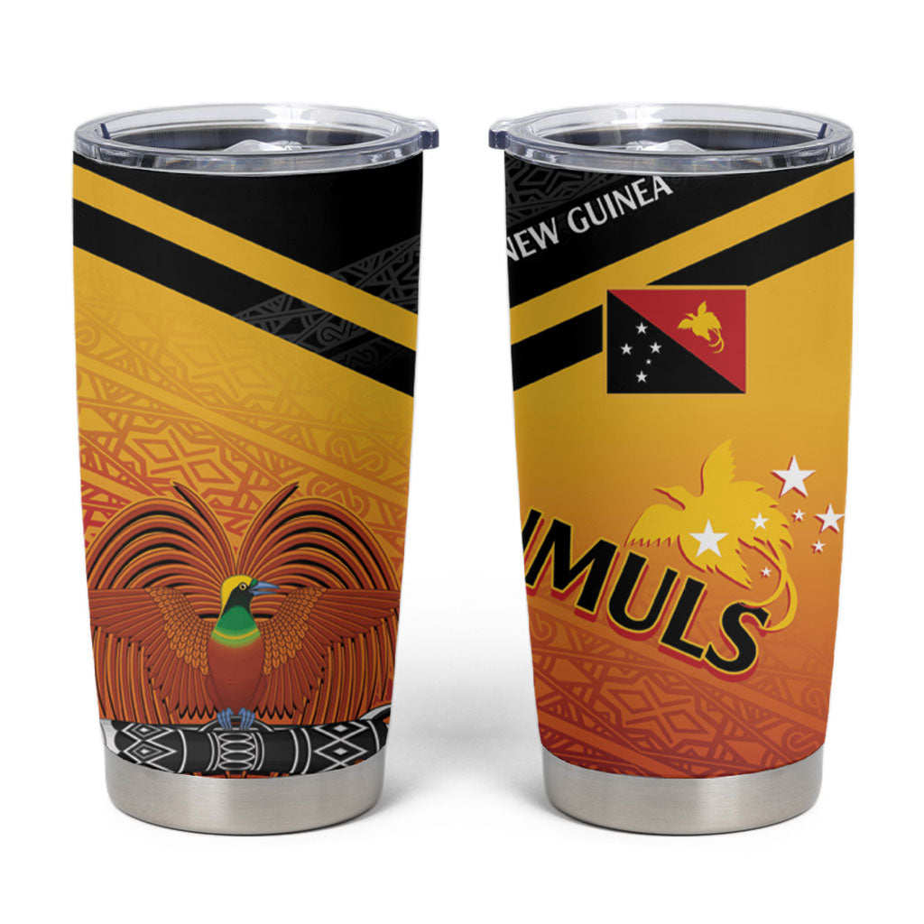 Papua New Guinea Rugby The Kumuls Tumbler Cup Motuan Inspired Pattern LT7 Multicolor - Polynesian Pride