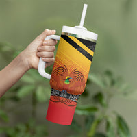 Papua New Guinea Rugby The Kumuls Tumbler With Handle Motuan Inspired Pattern LT7 - Polynesian Pride