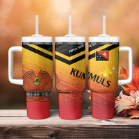 Papua New Guinea Rugby The Kumuls Tumbler With Handle Motuan Inspired Pattern LT7 - Polynesian Pride