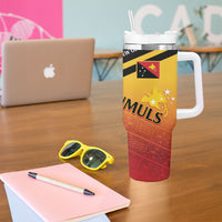 Papua New Guinea Rugby The Kumuls Tumbler With Handle Motuan Inspired Pattern LT7 - Polynesian Pride