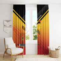 Papua New Guinea Rugby The Kumuls Window Curtain Motuan Inspired Pattern LT7 - Polynesian Pride