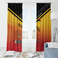 Papua New Guinea Rugby The Kumuls Window Curtain Motuan Inspired Pattern LT7 - Polynesian Pride
