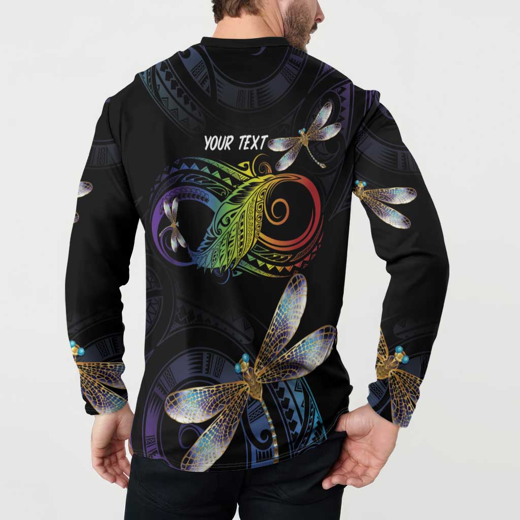 Personalised Polynesian Memorial Button Sweatshirt Your Wings Were Ready But My Heart Was Not