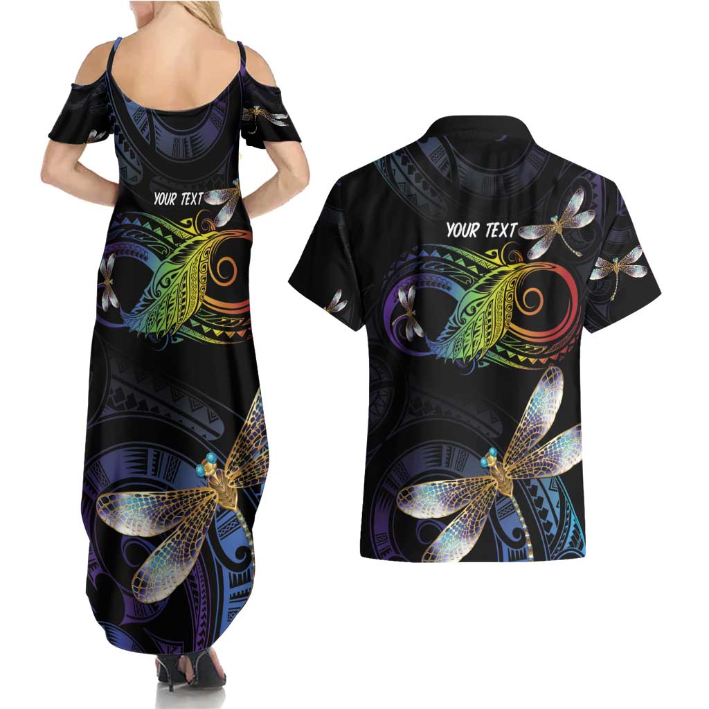 Personalised Polynesian Memorial Couples Matching Summer Maxi Dress and Hawaiian Shirt Your Wings Were Ready But My Heart Was Not LT7 - Polynesian Pride