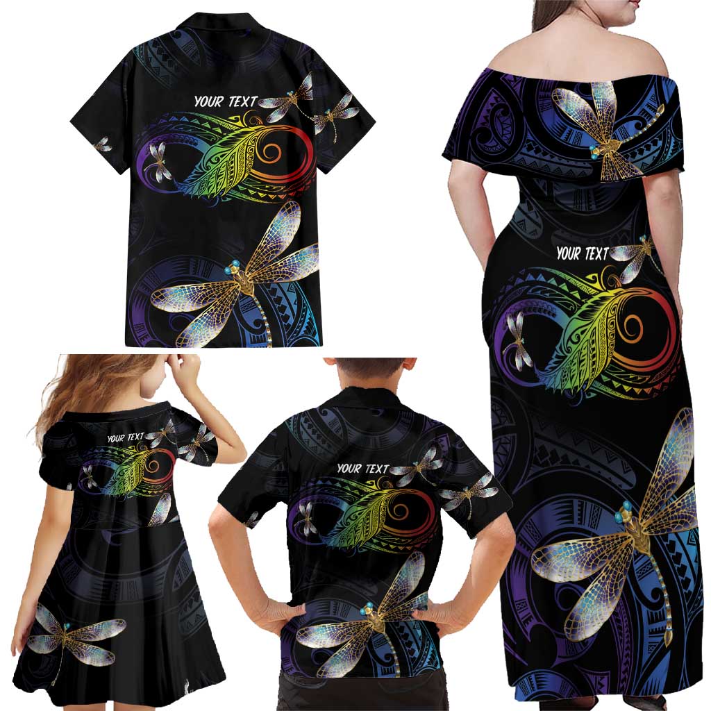 Personalised Polynesian Memorial Family Matching Off Shoulder Maxi Dress and Hawaiian Shirt Your Wings Were Ready But My Heart Was Not