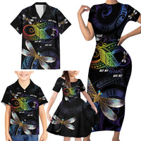 Personalised Polynesian Memorial Family Matching Short Sleeve Bodycon Dress and Hawaiian Shirt Your Wings Were Ready But My Heart Was Not LT7 - Polynesian Pride