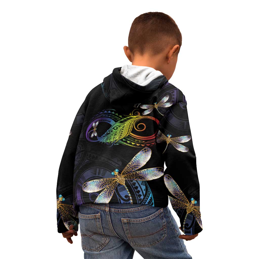 Personalised Polynesian Memorial Kid Hoodie Your Wings Were Ready But My Heart Was Not