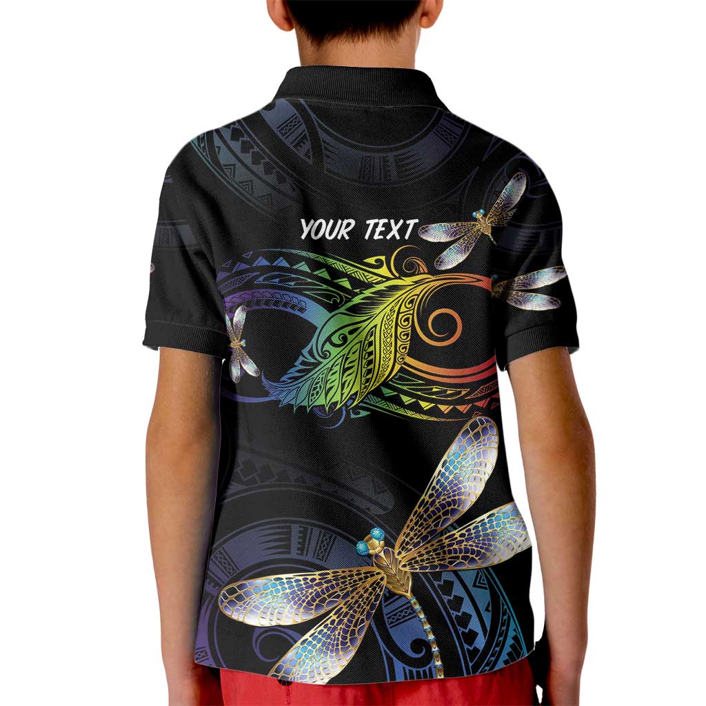 Personalised Polynesian Memorial Kid Polo Shirt Your Wings Were Ready But My Heart Was Not