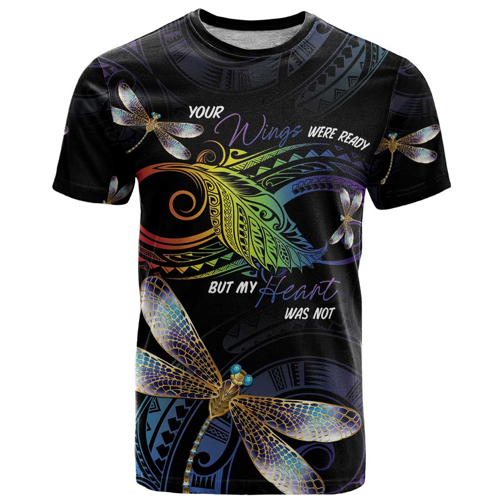 Personalised Polynesian Memorial T Shirt Your Wings Were Ready But My Heart Was Not