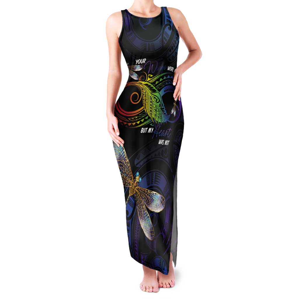 Personalised Polynesian Memorial Tank Maxi Dress Your Wings Were Ready But My Heart Was Not