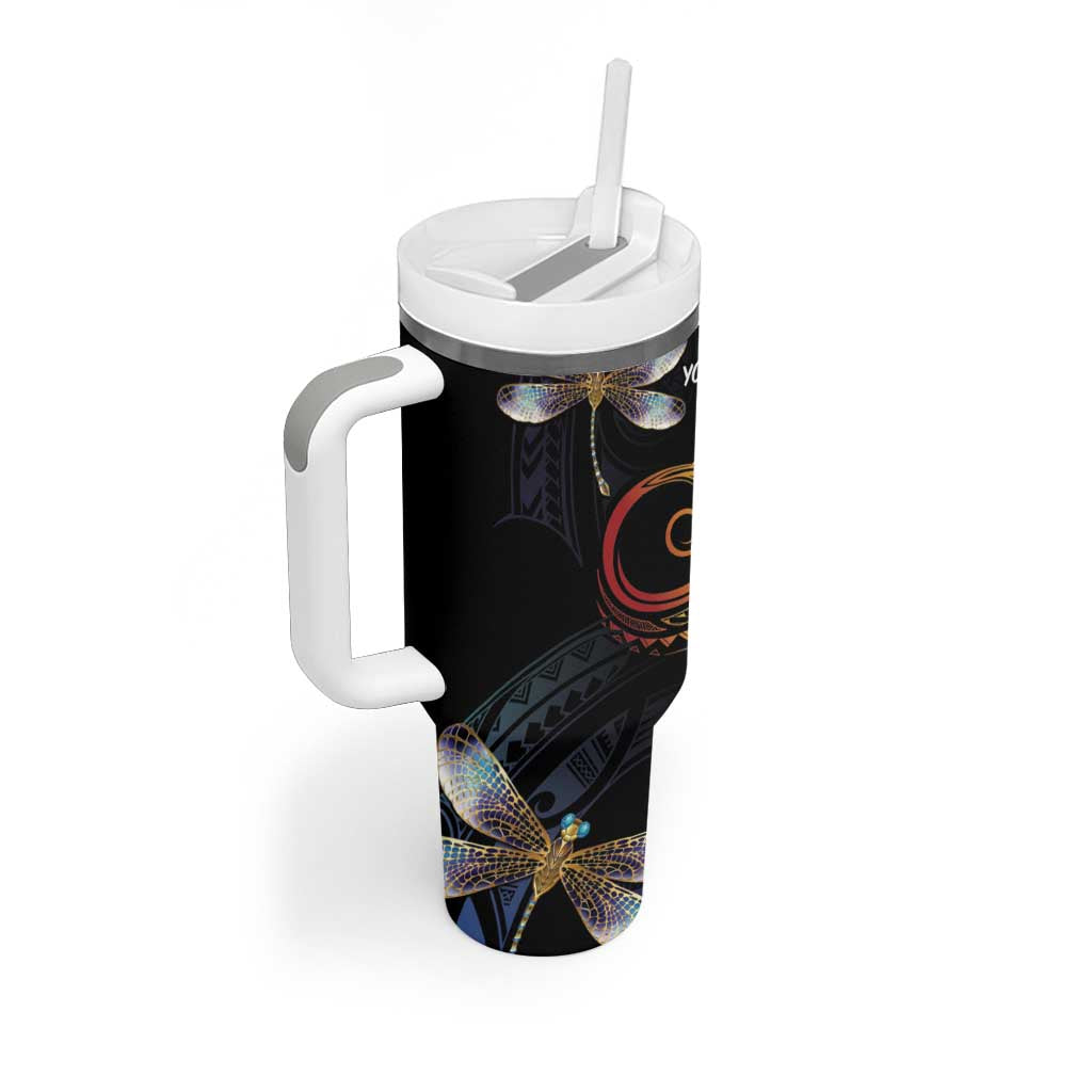 Personalised Polynesian Memorial Tumbler With Handle Your Wings Were Ready But My Heart Was Not