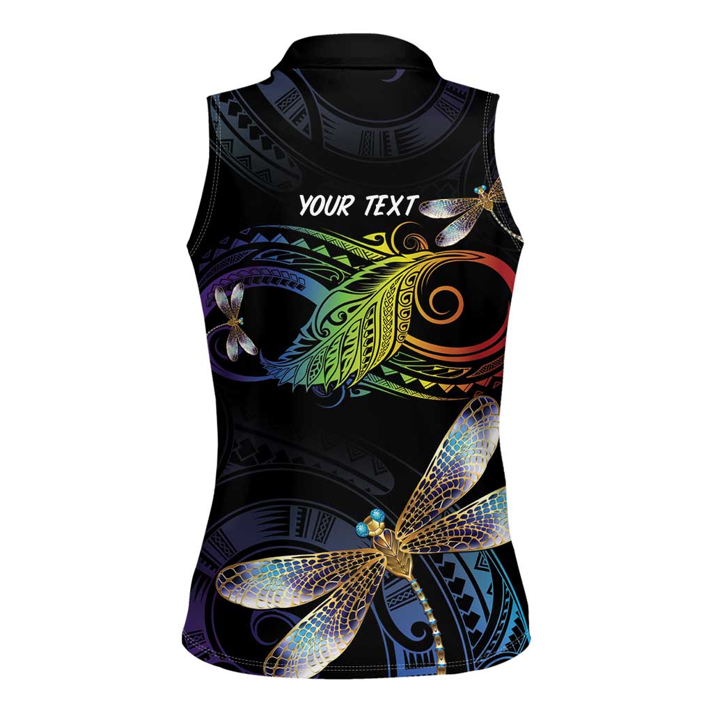 Personalised Polynesian Memorial Women Sleeveless Polo Shirt Your Wings Were Ready But My Heart Was Not LT7 - Polynesian Pride