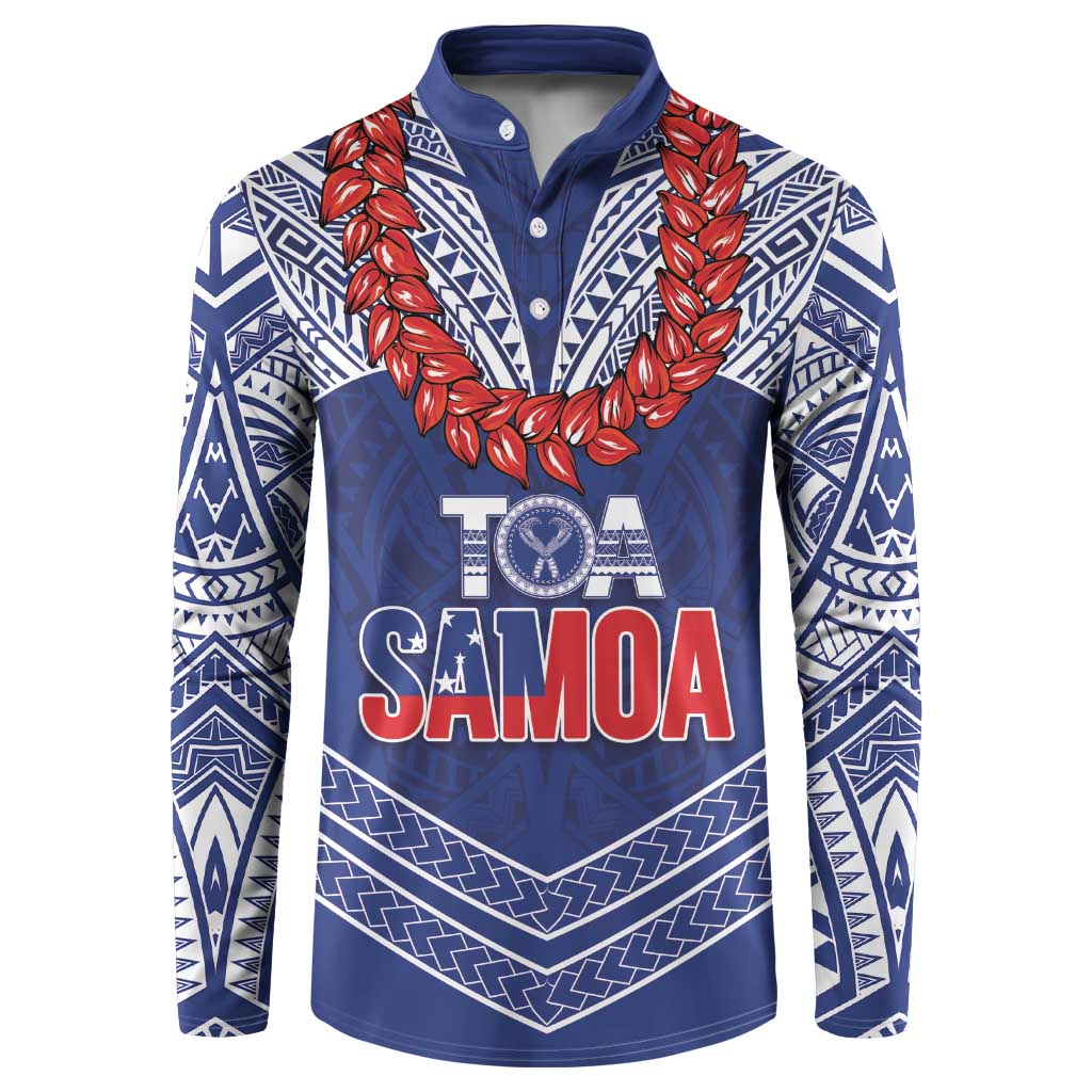 Toa Samoa Rugby Custom Button Sweatshirt Ulafala Mix Nifo'oti - Polynesian Pride