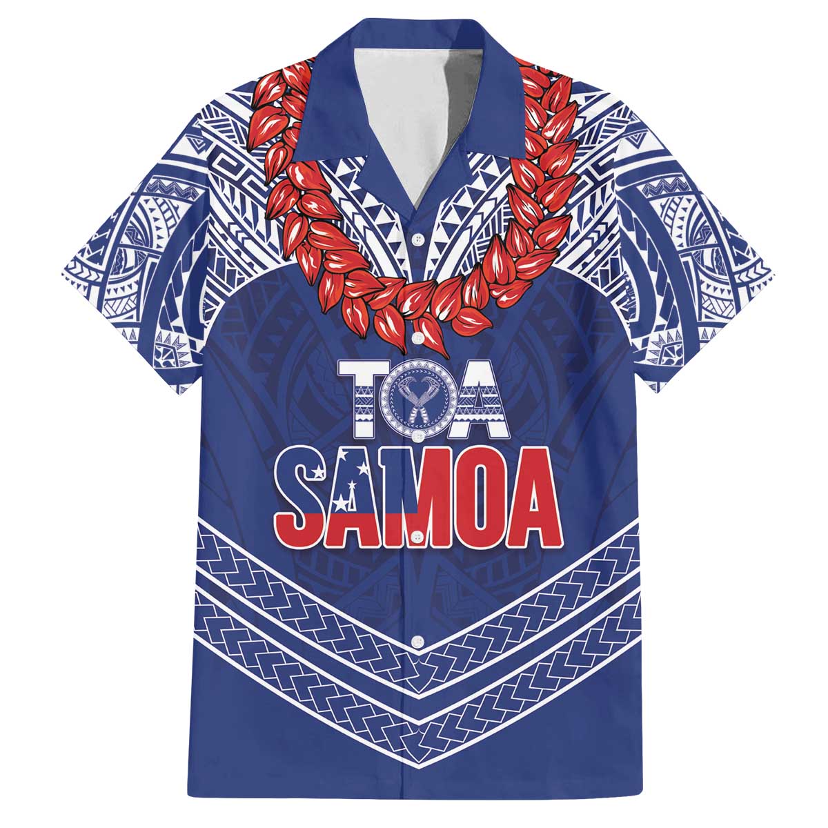 Toa Samoa Rugby Custom Family Matching Off The Shoulder Long Sleeve Dress and Hawaiian Shirt Ulafala Mix Nifo'oti - Polynesian Pride