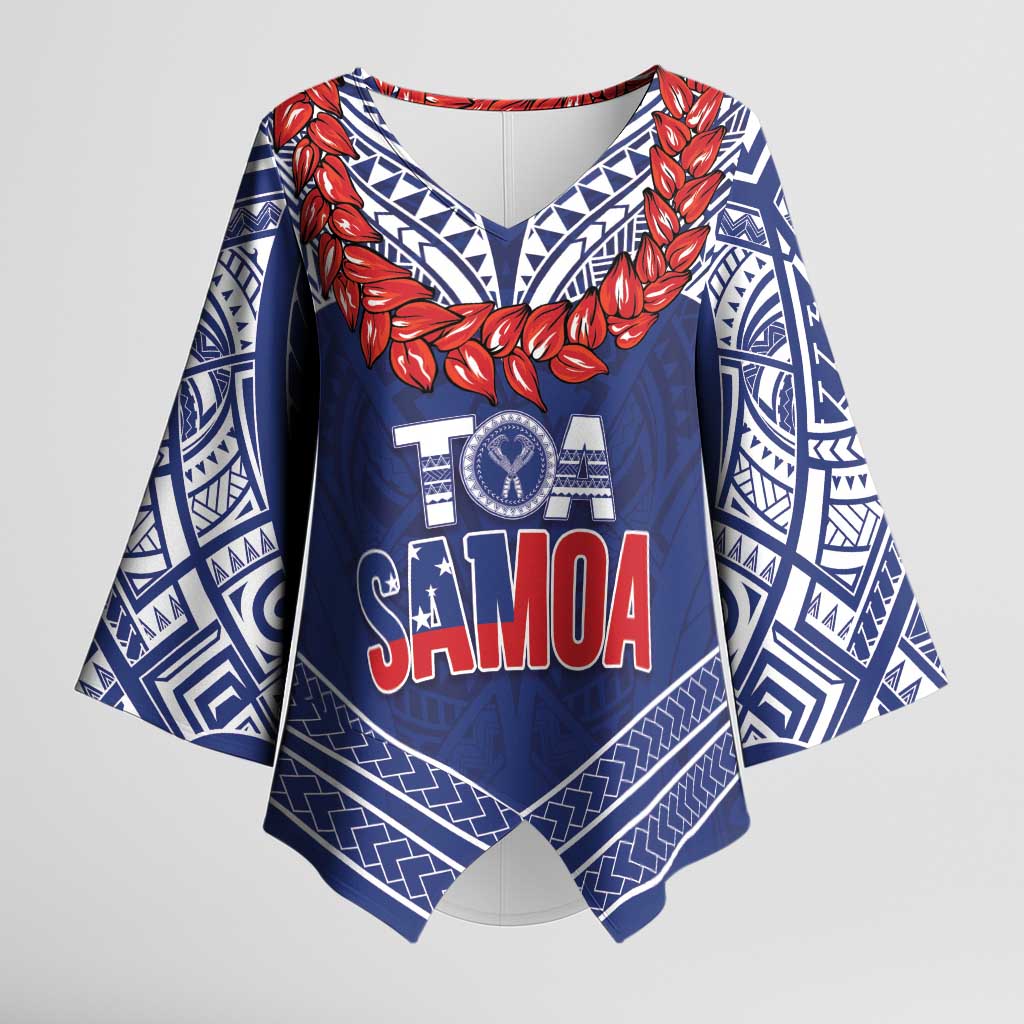 Toa Samoa Rugby Custom Kimono Sleeve Blouse Ulafala Mix Nifo'oti - Polynesian Pride