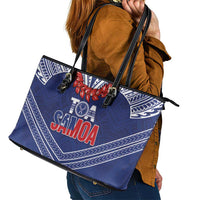 Toa Samoa Rugby Leather Tote Bag Ulafala Mix Nifo'oti - Polynesian Pride