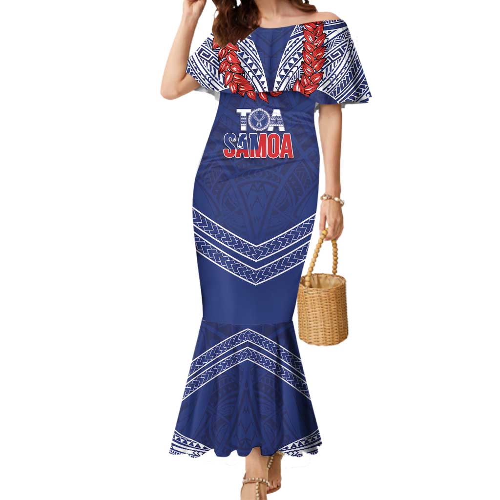 Toa Samoa Rugby Custom Mermaid Dress Ulafala Mix Nifo'oti - Polynesian Pride