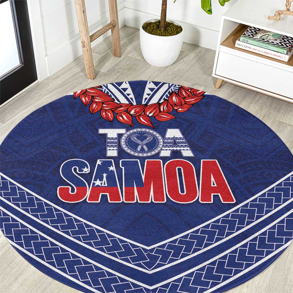 Toa Samoa Rugby Round Carpet Ulafala Mix Nifo'oti - Polynesian Pride