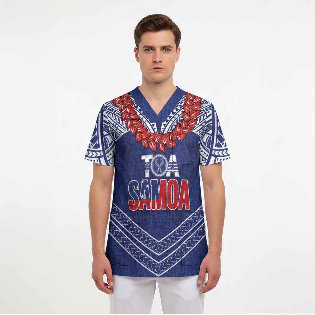 Toa Samoa Rugby Custom Scrub Top Ulafala Mix Nifo'oti - Polynesian Pride