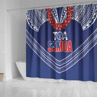 Toa Samoa Rugby Shower Curtain Ulafala Mix Nifo'oti - Polynesian Pride