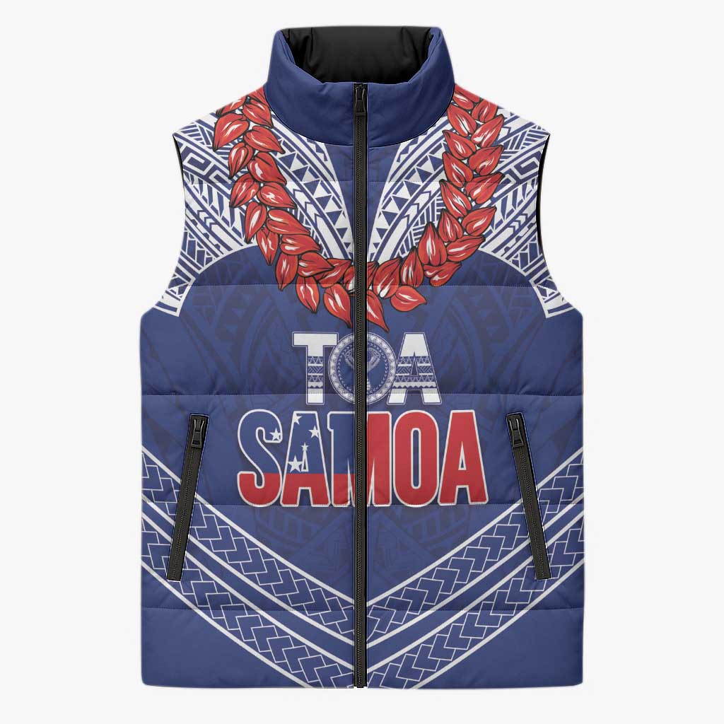 Toa Samoa Rugby Custom Sleeveless Puffer Jacket Ulafala Mix Nifo'oti - Polynesian Pride