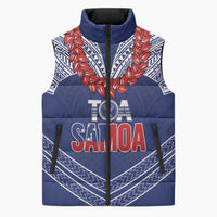Toa Samoa Rugby Custom Sleeveless Puffer Jacket Ulafala Mix Nifo'oti - Polynesian Pride