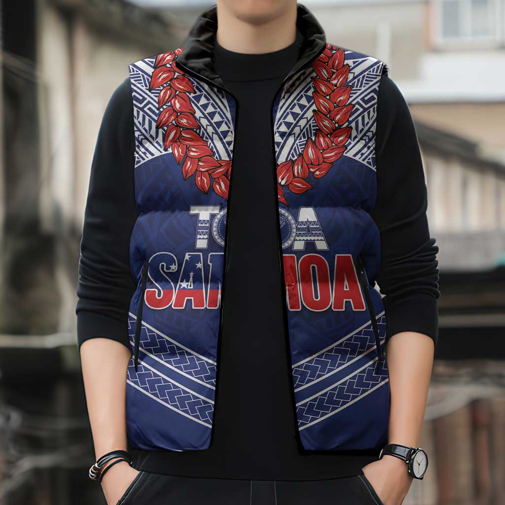 Toa Samoa Rugby Custom Sleeveless Puffer Jacket Ulafala Mix Nifo'oti - Polynesian Pride