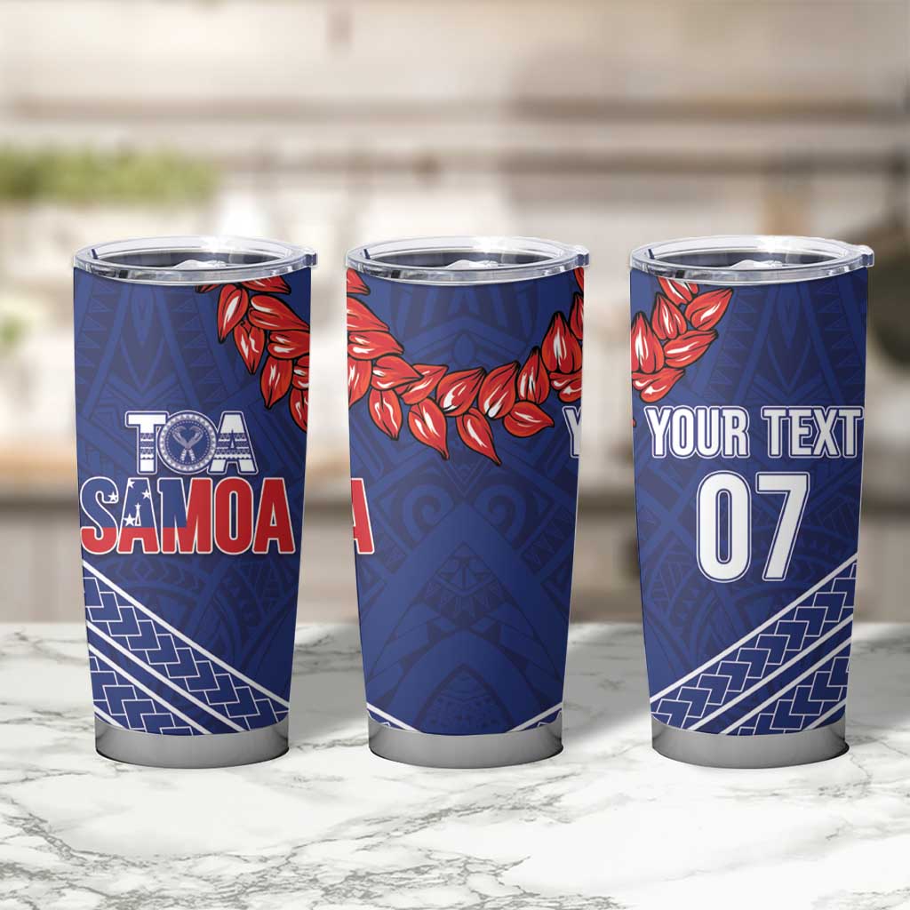 Toa Samoa Rugby Custom Tumbler Cup Ulafala Mix Nifo'oti - Polynesian Pride