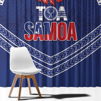 Toa Samoa Rugby Window Curtain Ulafala Mix Nifo'oti - Polynesian Pride