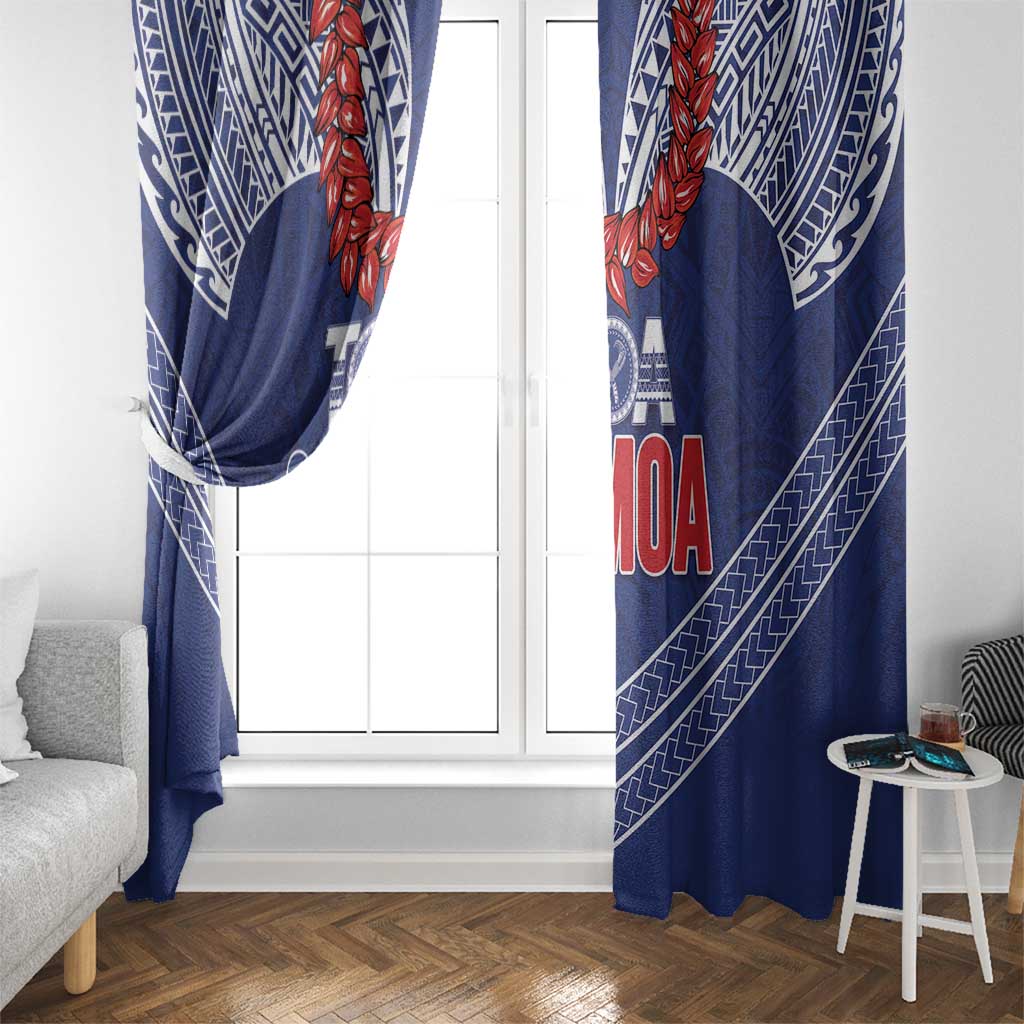 Toa Samoa Rugby Window Curtain Ulafala Mix Nifo'oti - Polynesian Pride