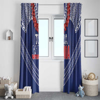 Toa Samoa Rugby Window Curtain Ulafala Mix Nifo'oti - Polynesian Pride
