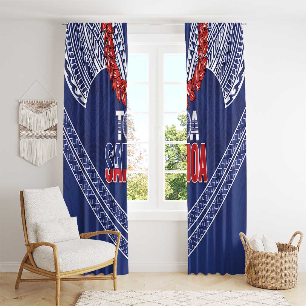 Toa Samoa Rugby Window Curtain Ulafala Mix Nifo'oti - Polynesian Pride