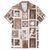 Hawaii Christmas Retro Patchwork Hawaiian Shirt Brown LT7 Brown - Polynesian Pride