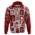 Hawaii Christmas Retro Patchwork Hoodie Red LT7 Pullover Hoodie Red - Polynesian Pride