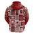 Hawaii Christmas Retro Patchwork Hoodie Red LT7 - Polynesian Pride