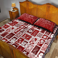 Hawaii Christmas Retro Patchwork Quilt Bed Set Red LT7 - Polynesian Pride