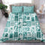 Hawaii Christmas Retro Patchwork Bedding Set Teal LT7 - Polynesian Pride