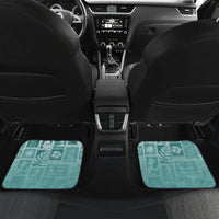 Hawaii Christmas Retro Patchwork Car Mats Teal LT7 - Polynesian Pride