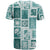 Hawaii Christmas Retro Patchwork T Shirt Teal LT7 - Polynesian Pride