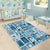 Hawaii Christmas Retro Patchwork Area Rug Aquamarine LT7 - Polynesian Pride