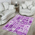 Hawaii Christmas Retro Patchwork Area Rug Violet LT7 - Polynesian Pride