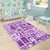 Hawaii Christmas Retro Patchwork Area Rug Violet LT7 - Polynesian Pride