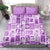 Hawaii Christmas Retro Patchwork Bedding Set Violet LT7 - Polynesian Pride