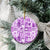 Hawaii Christmas Ceramic Ornament Retro Patchwork - Violet LT7 - Polynesian Pride