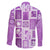 Hawaii Christmas Retro Patchwork Family Matching Puletasi Dress and Hawaiian Shirt Violet LT7 - Polynesian Pride